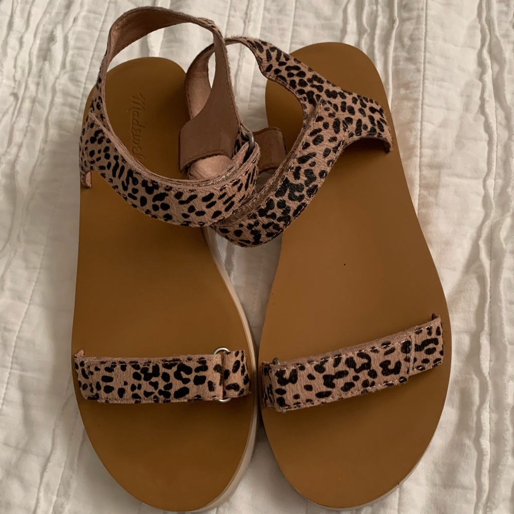Made well calf hair platform sandal